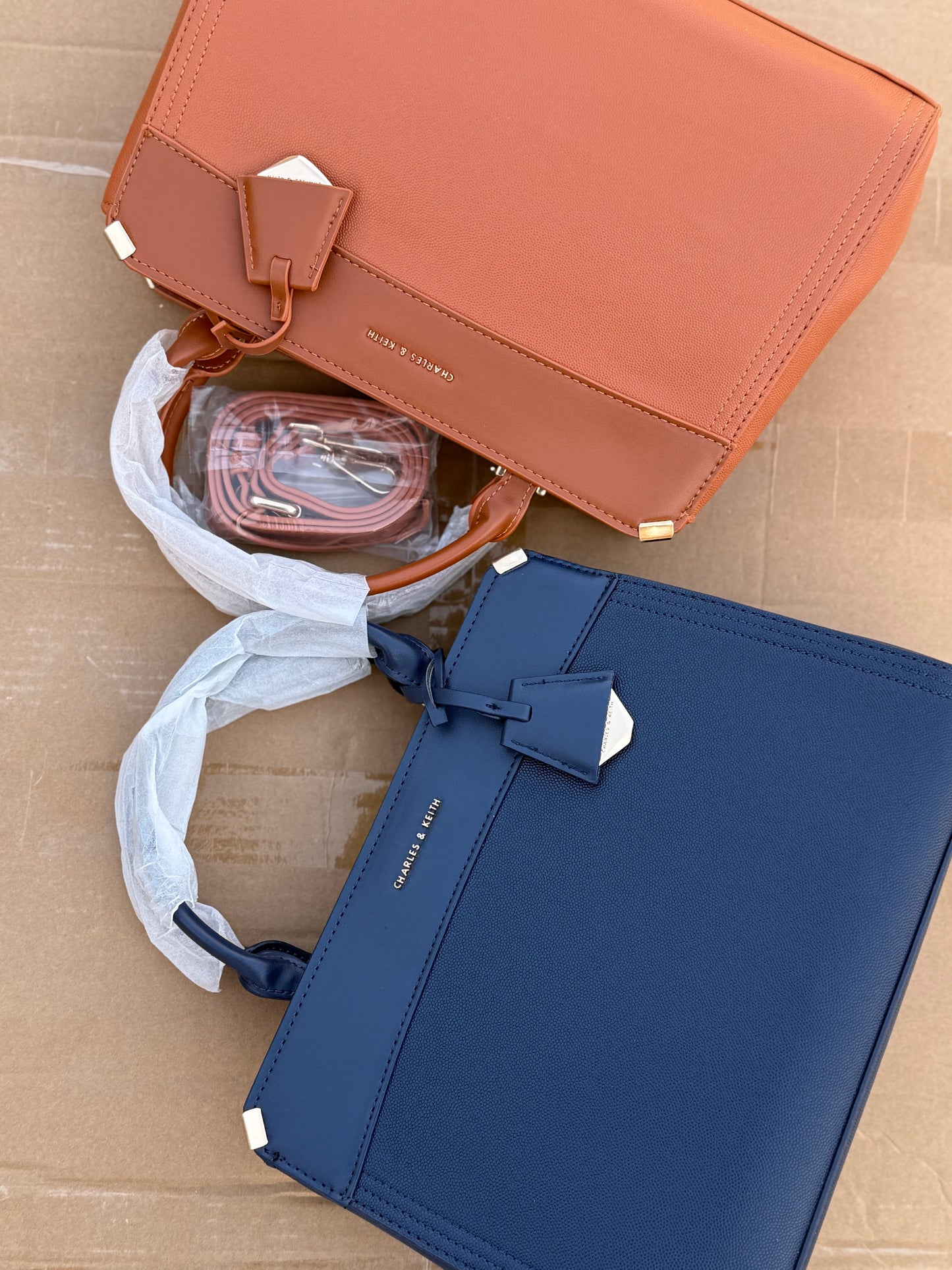 Charles & Keith Metal-Edge Top Handle Bag-Master Series-Same as original