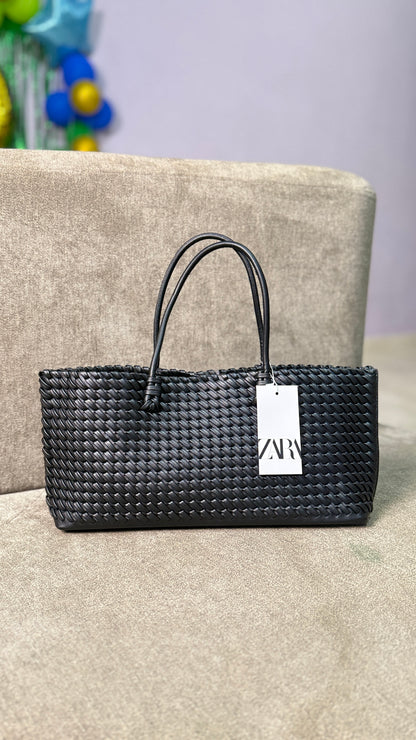 Zara braided elongated Shoulder/tote bag-Master Plus Series