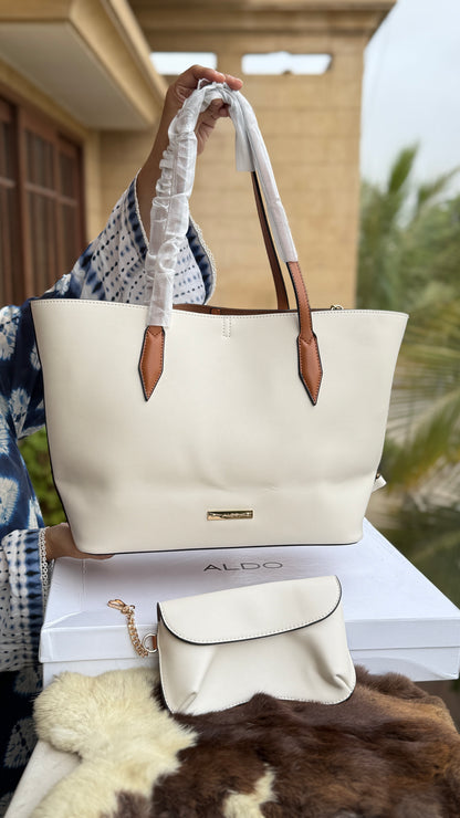 Aldo Tote-With Card Wallet & Pouch-With Box-Master Series