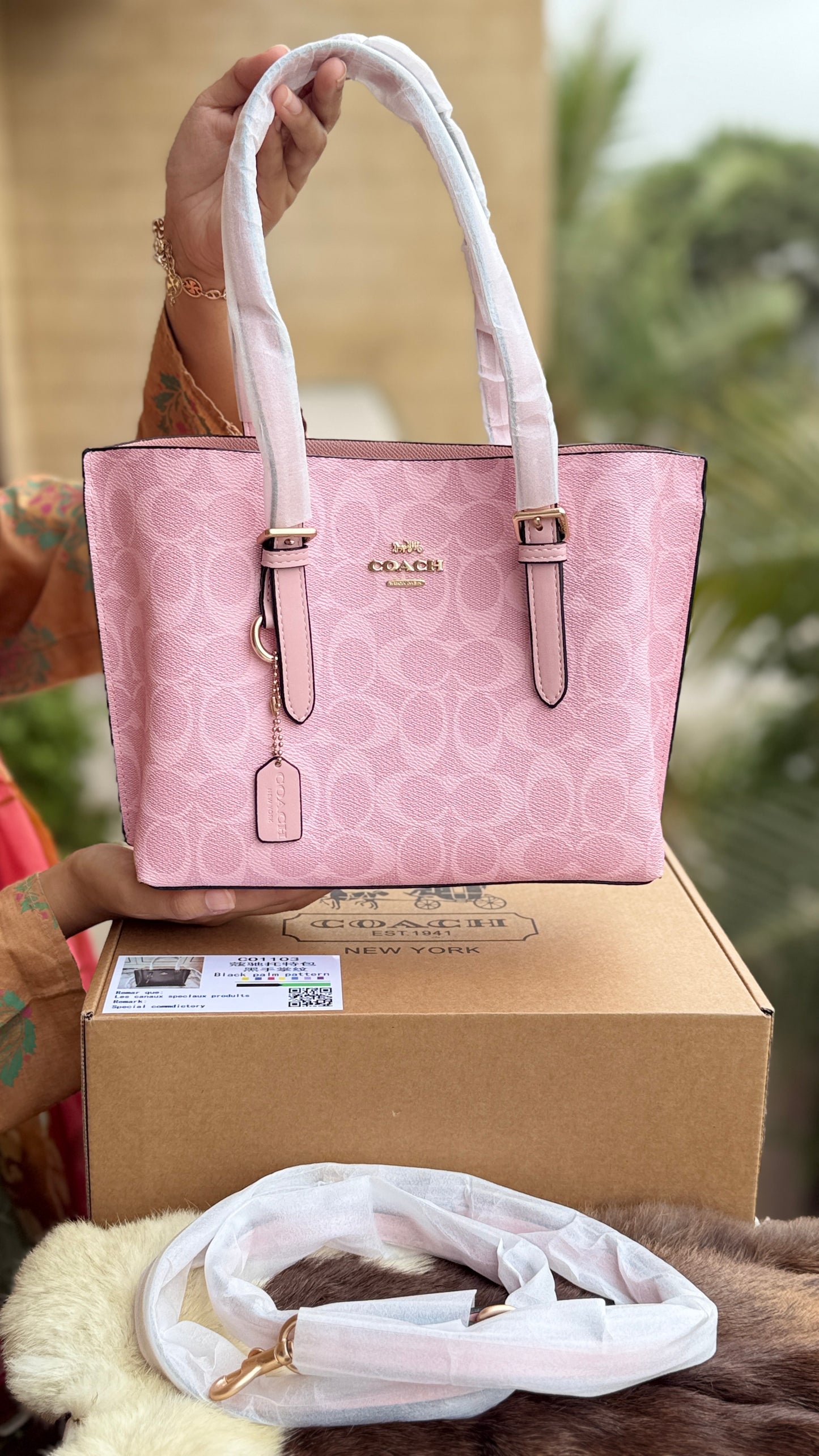 Coach Mollie 25 Tote Bag-Master Basic Series With Folding Box Packaging.