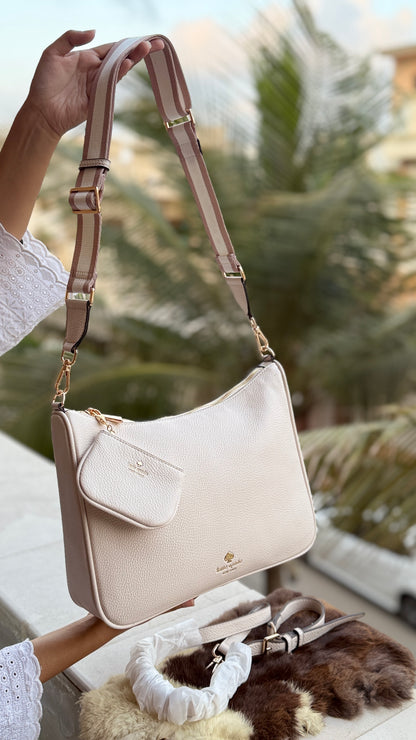 Kate Spade Emma Large Crossbody bag With mini pouch-Master Plus series Beige