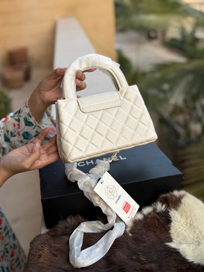 Chanel Kelly Small in White Shinny Calf Skin-AAA Quality-Folding Box