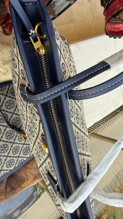 Tory Burch T Monogram Tote-Master Plus Series With Pouch