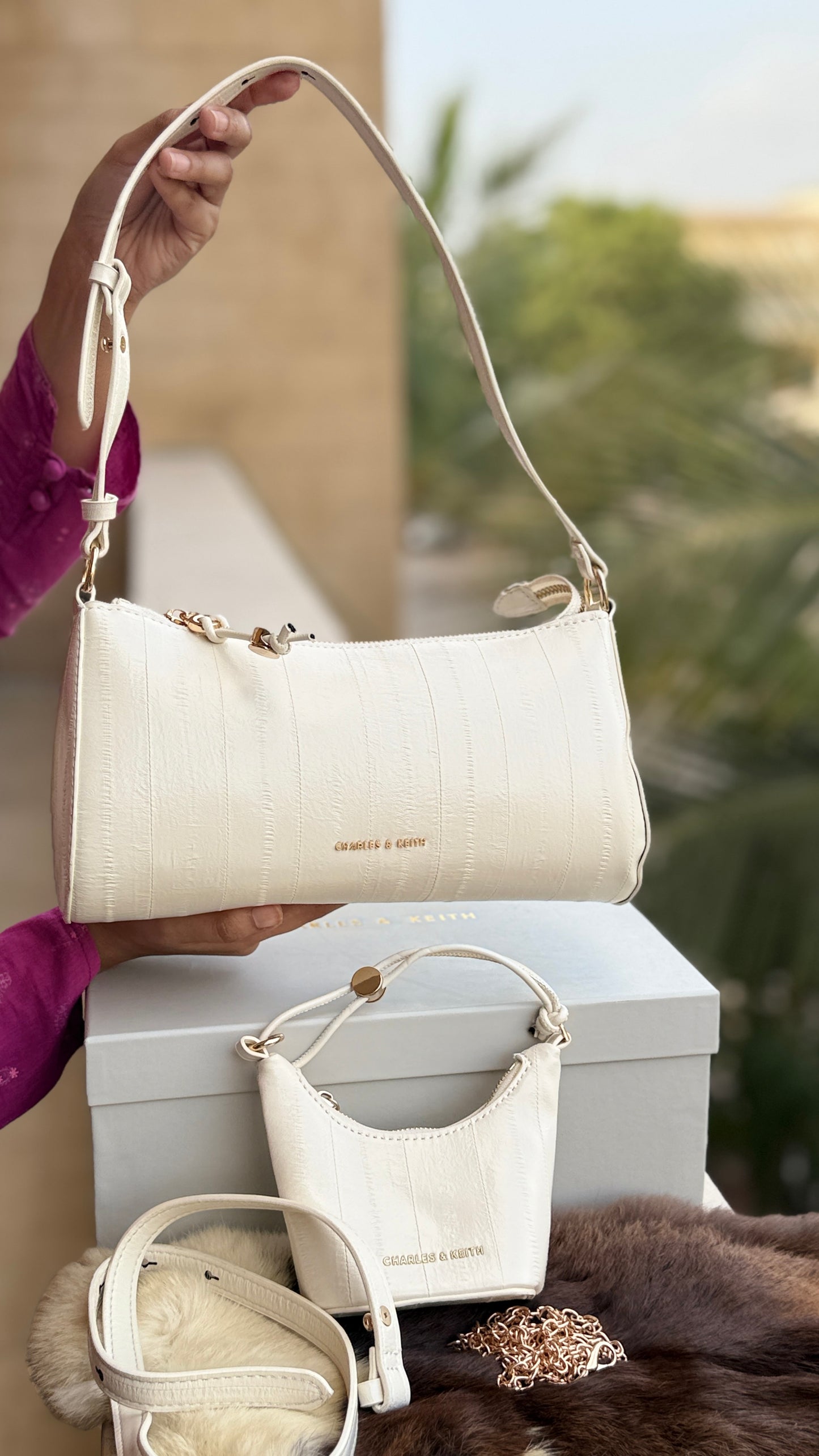 Charles & Keith Shoulder With Micro Bag-With box-Master Series.