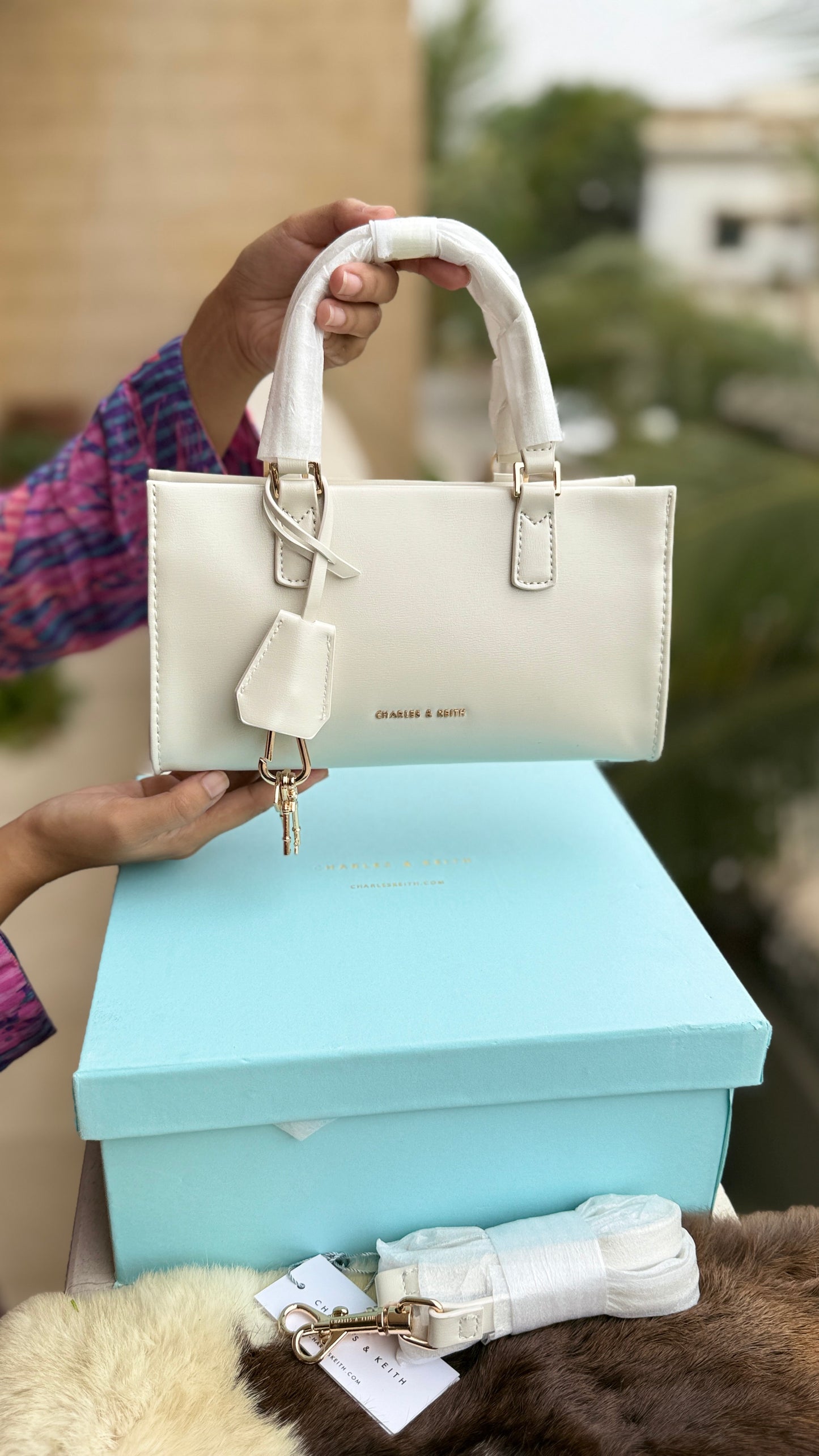 Charles & Keith Mini Kerry Top Handle Bag-Master Plus Series-With Box