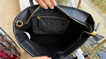 Tory Burch T Monogram Tote-Master Plus Series With Pouch