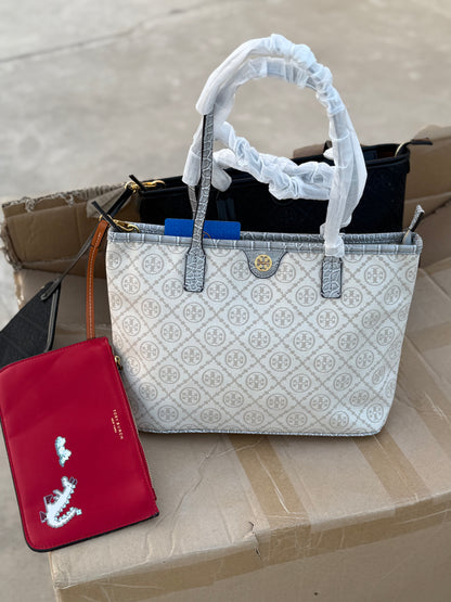 Tory Burch T Monogram Cloud Zip Tote Bag-Master Plus Series