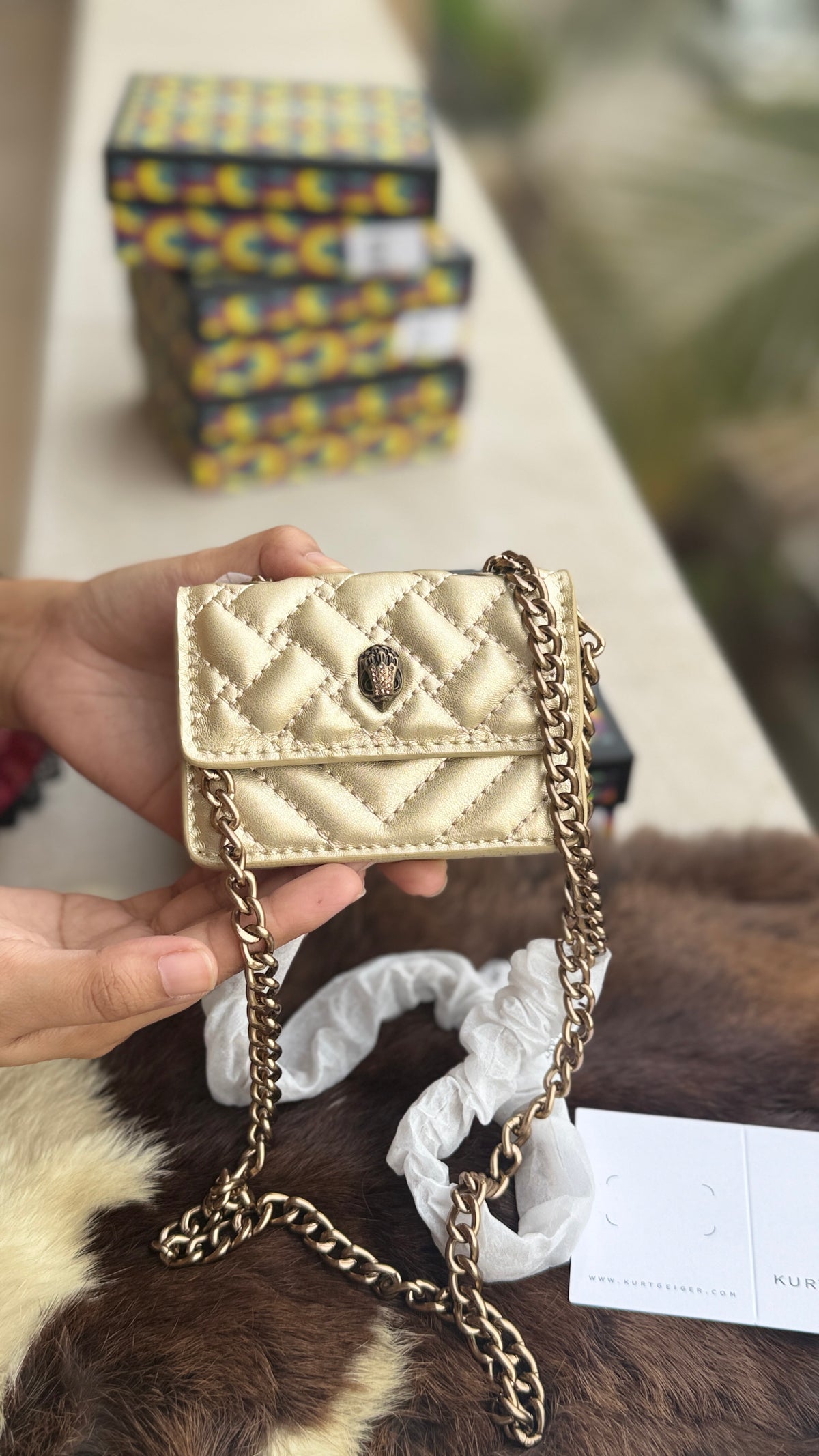 KURT GEIGER LONDON MICRO KENSINGTON BAG-Box Packaging