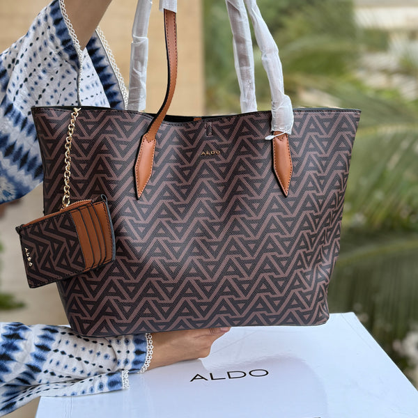 Aldo Tote-With Card Wallet & Pouch-With Box-Master Series