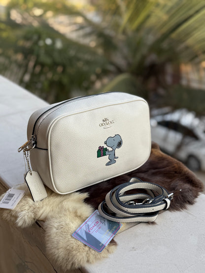 Coach X Peanuts Jamie Camera Bag with Snoopy Ski Motif-Same As Original-Master Series