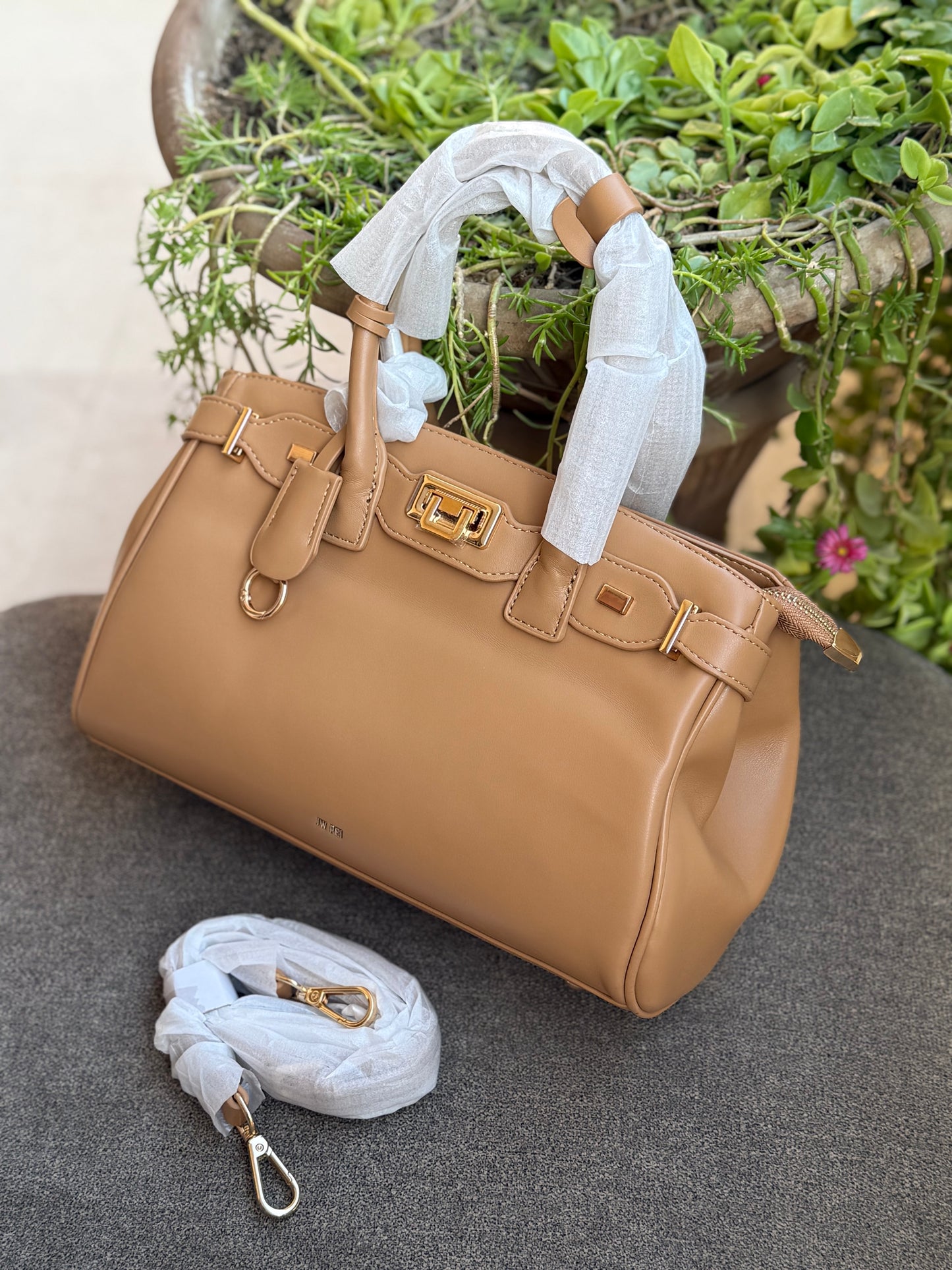 JW PEI Ziva Metal Lock Decoration Tote Bag-Master Series-Same as original