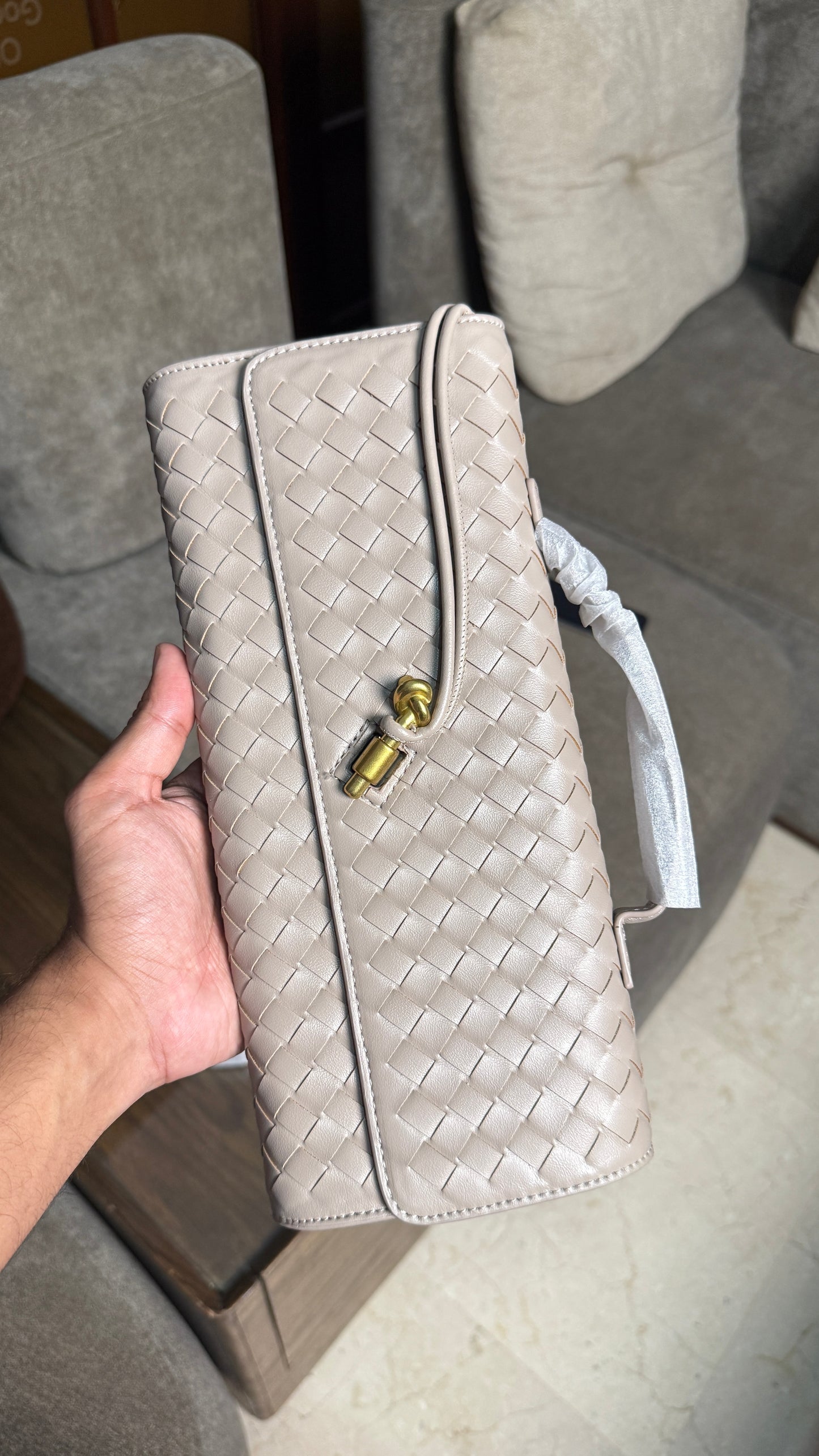 Bottega Venetta Andiamo Clutch.