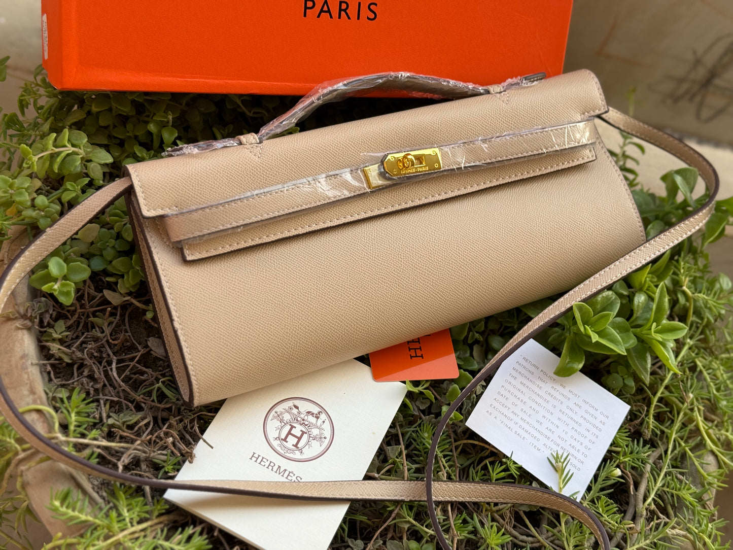 Hermes Kelly Cut Clutch-Box included-Master Series