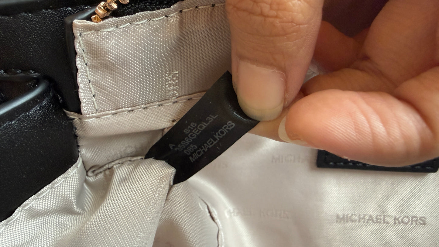 Michael Kors Laila Signature Monogram Hand bag With box.