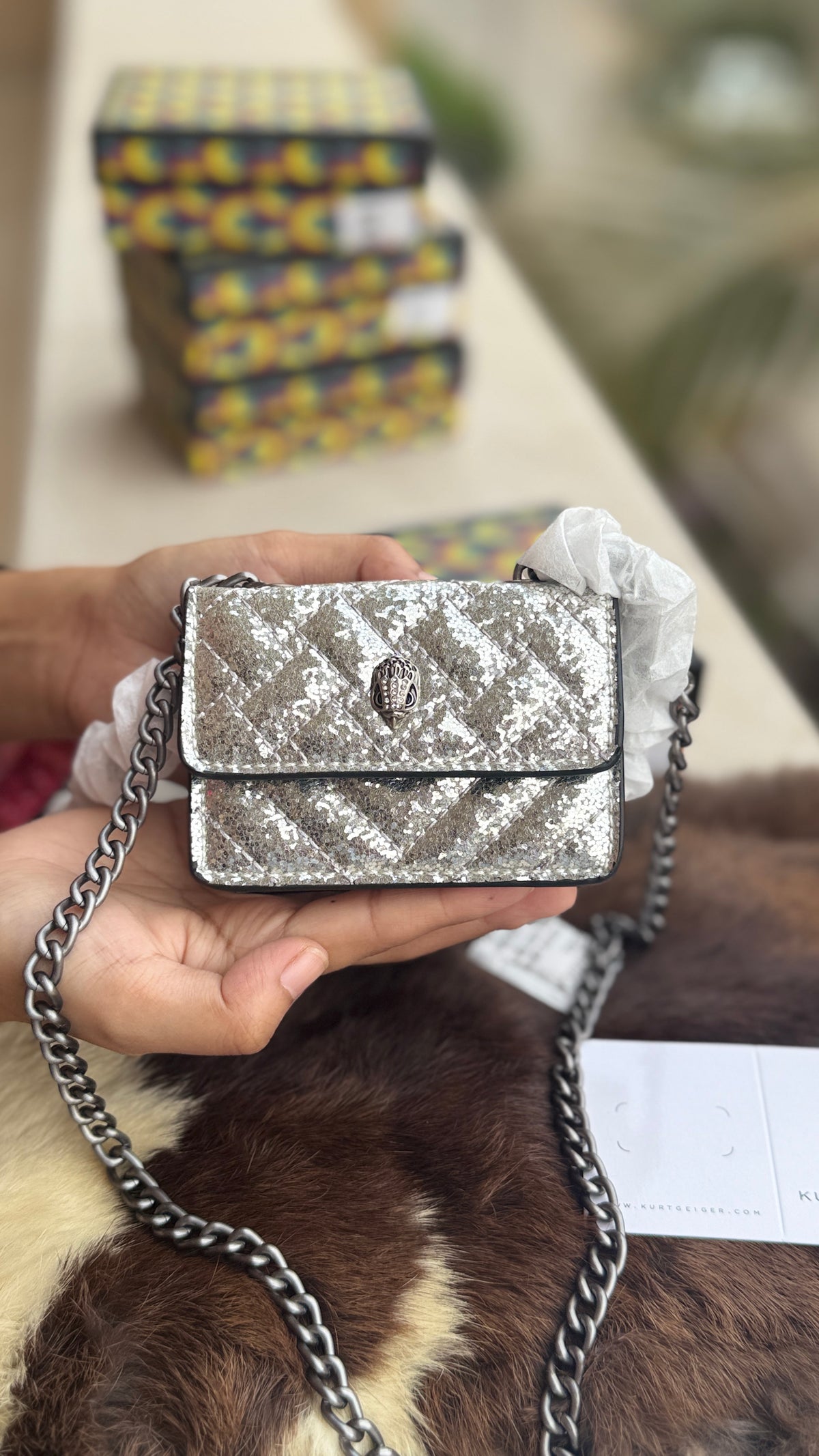 KURT GEIGER LONDON MICRO KENSINGTON BAG-Box Packaging