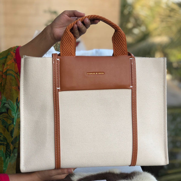 C & K SHALIA Full Size Tote Brown