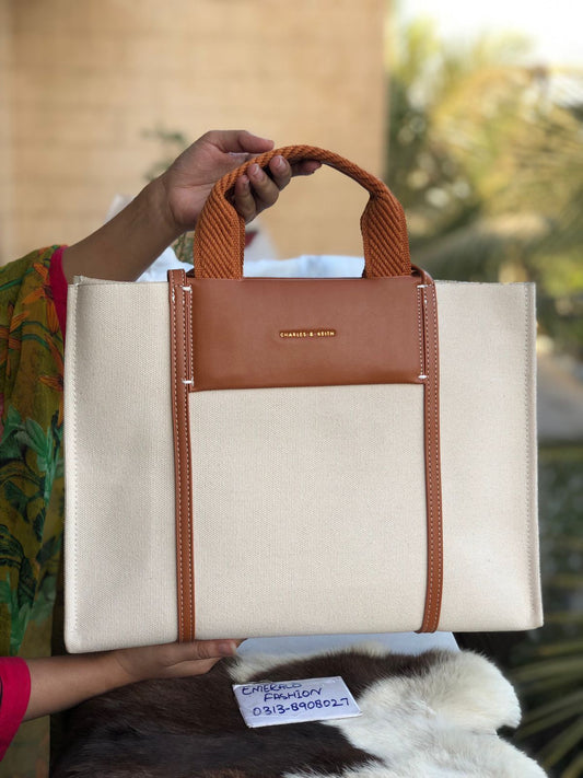 C & K SHALIA Full Size Tote Brown