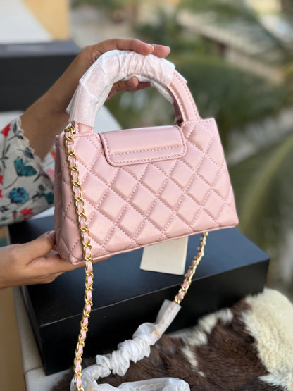 Chanel Kelly Small in Sakura Pink Shinny Calf Skin-AAA Quality-Folding Box
