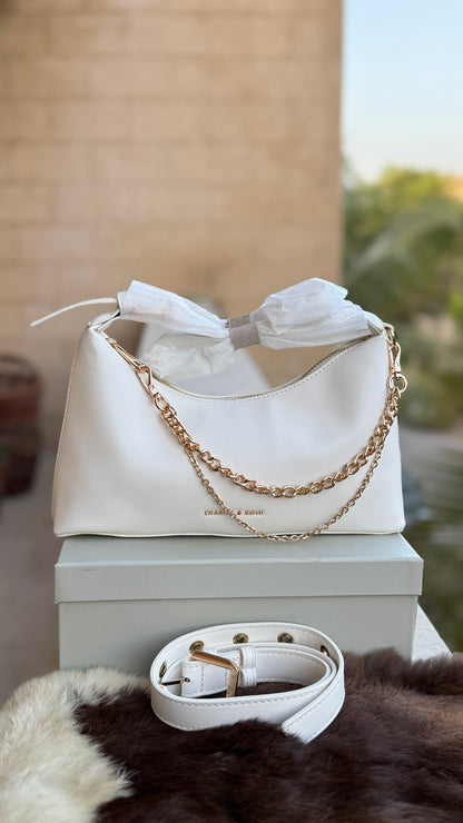 Charles & Keith Atwood chain-embellished shoulder bag-Master Series-With box