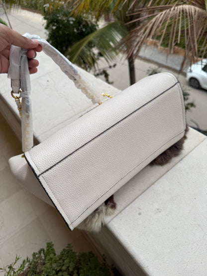 Tory Burch Britten Slouchy Tote Milky White/Cream ( Master Series )