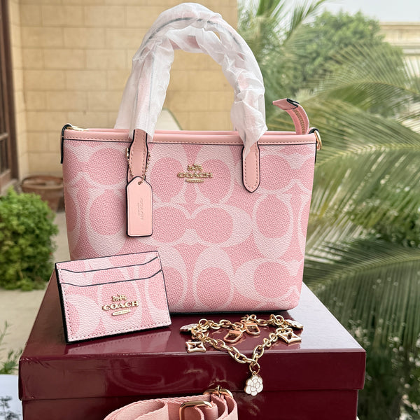 Coach City Mini Tote Bag-With Wallet & Charm Chain-Box Included-Master Plus Series.