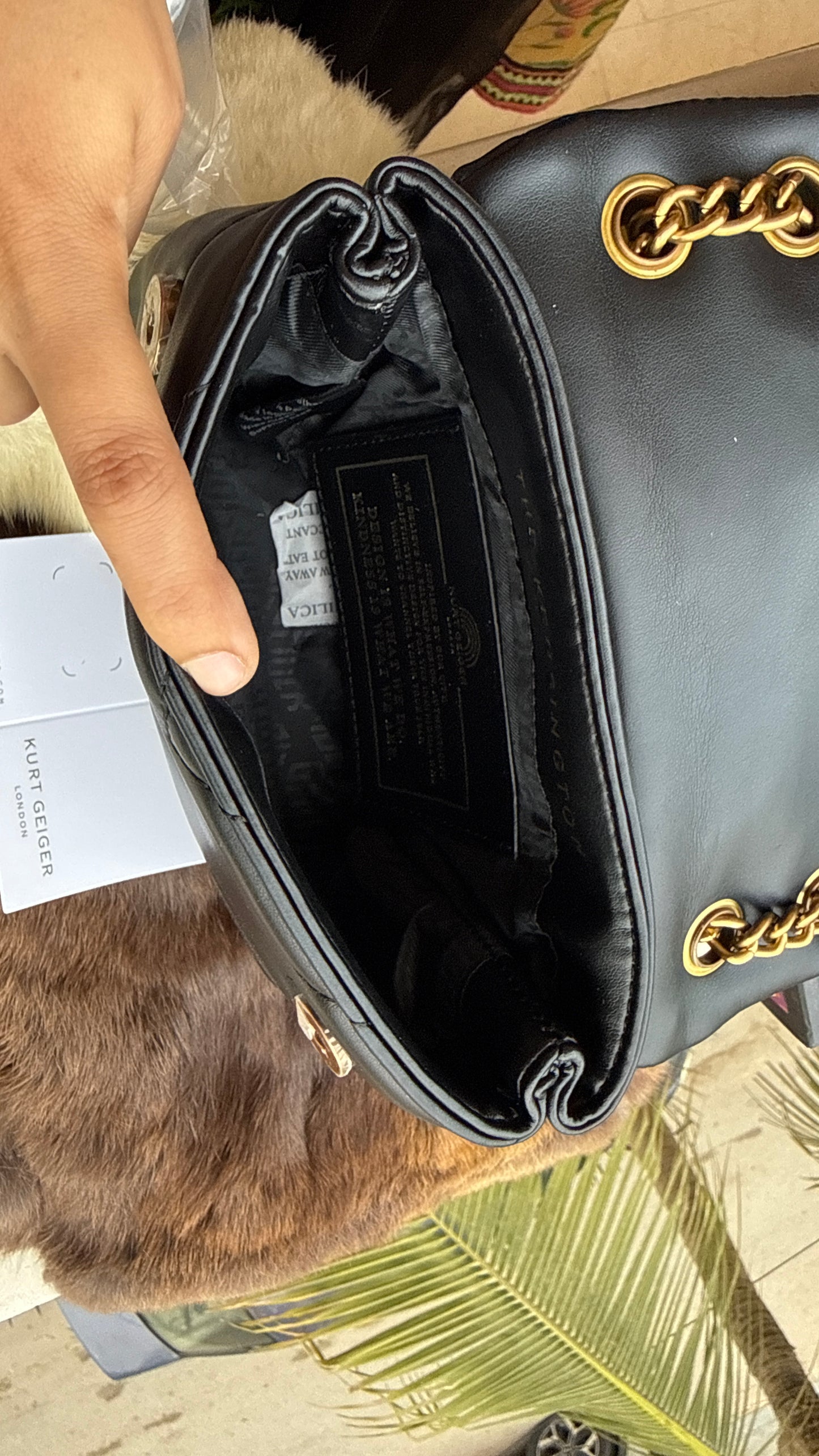 Kurt Geiger London Kensington Mini Quilted Shoulder Bag, featuring signature gold-tone hardware and a crystal-embellished eagle head-Master Series-Box included