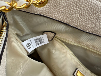 Tory Burch Britten Slouchy Tote Milky White/Cream ( Master Series )
