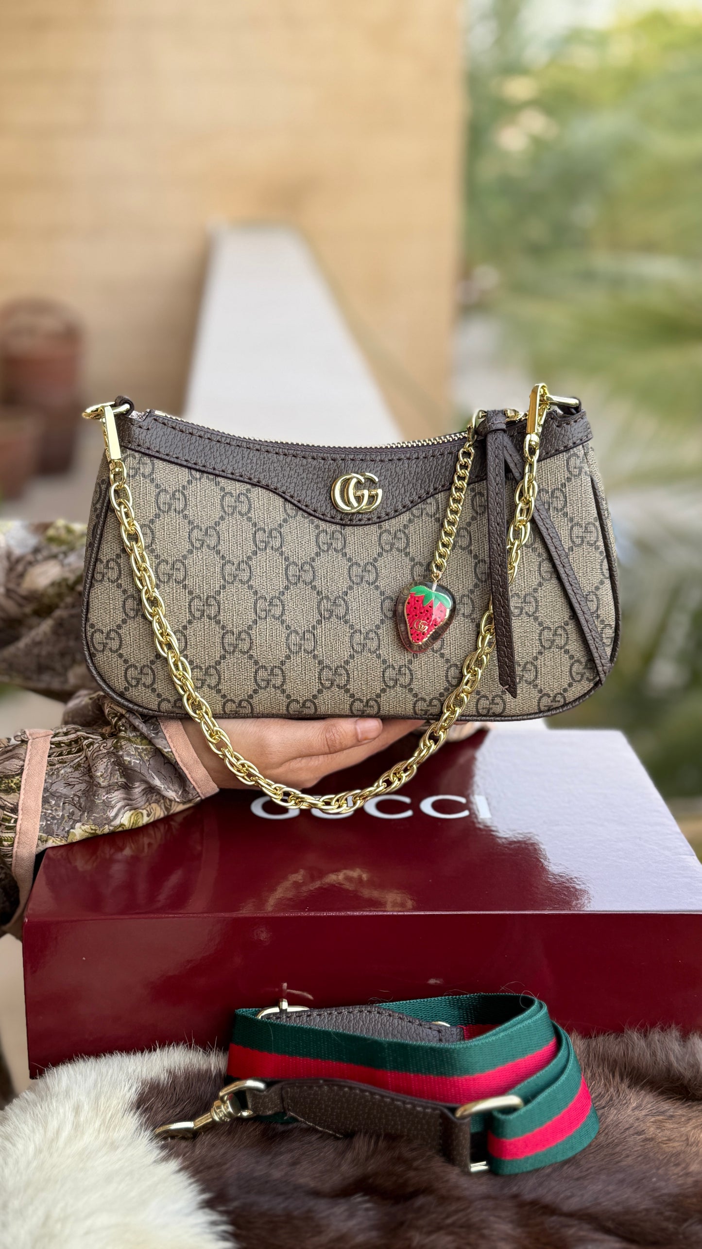 Gucci Ophidia small shoulder Hobo bag-Master Plus Series-With Magnetic folding box