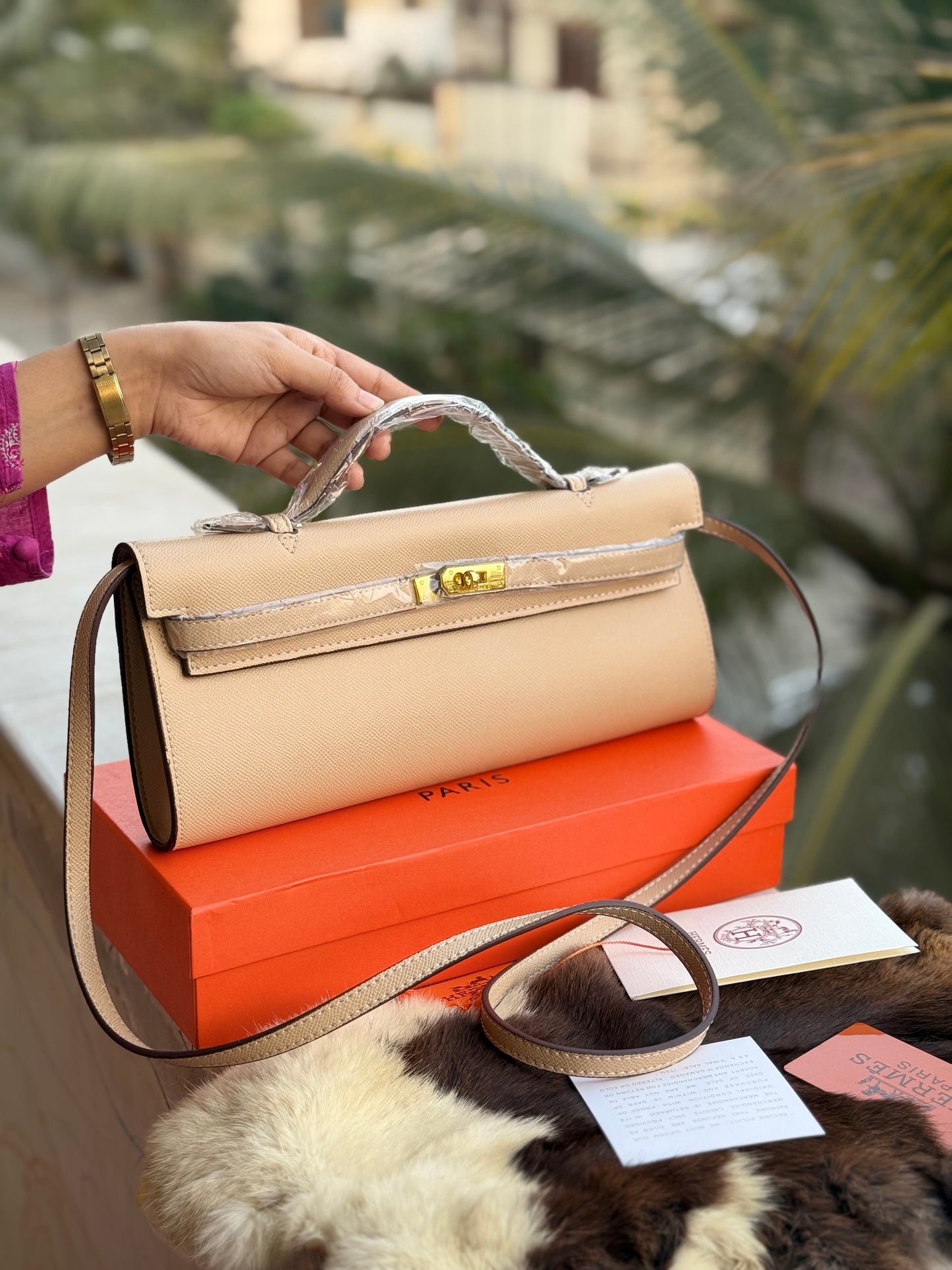 Hermes Kelly Cut Clutch-Box included-Master Series