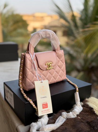 Chanel Kelly Small in Sakura Pink Shinny Calf Skin-AAA Quality-Folding Box