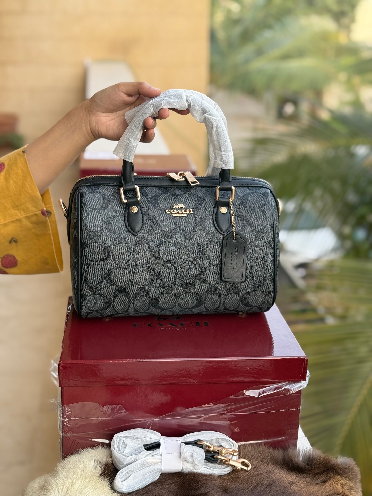 Coach Rowan Satchel With Box Master Series