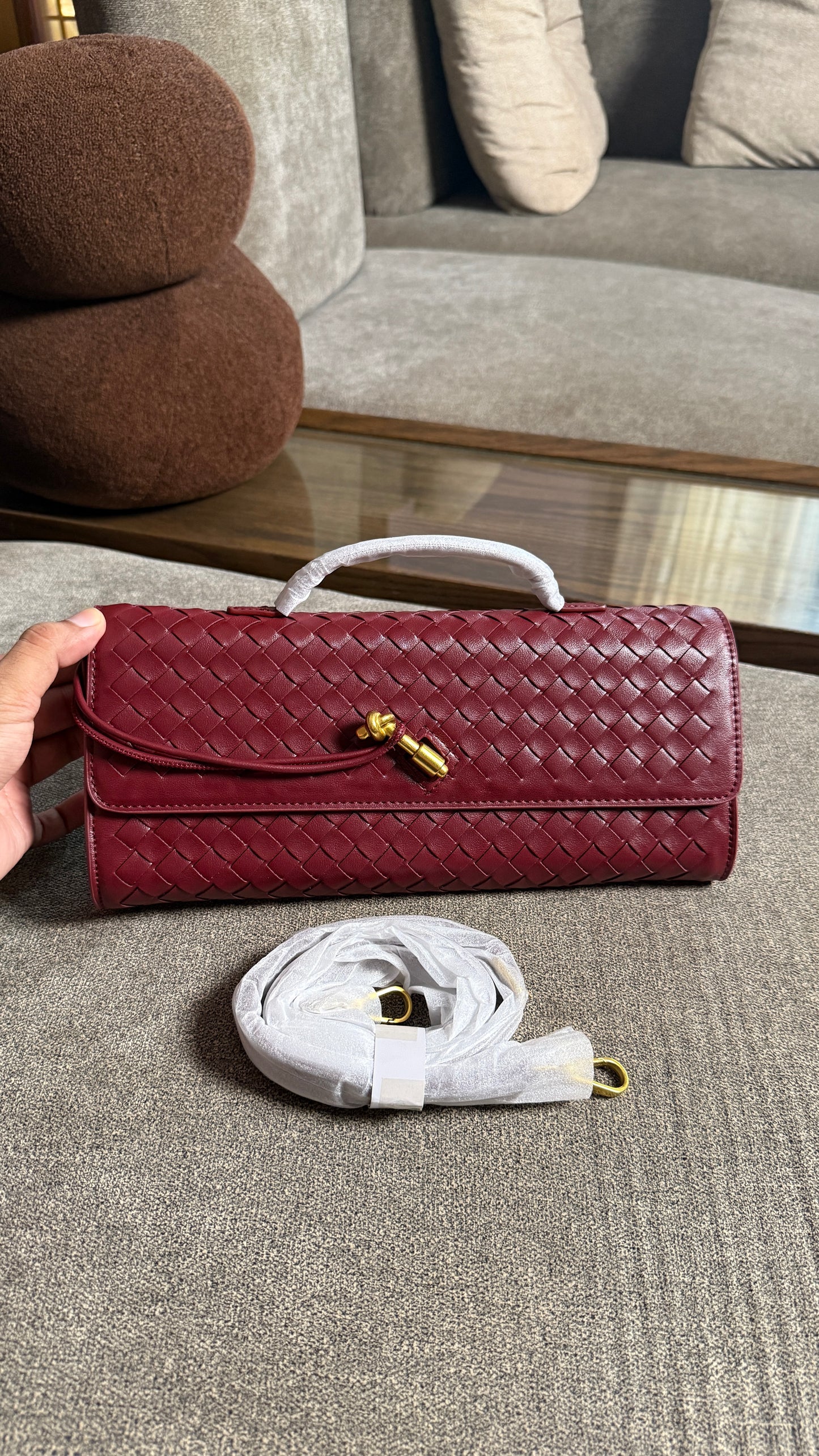 Bottega Venetta Andiamo Clutch.