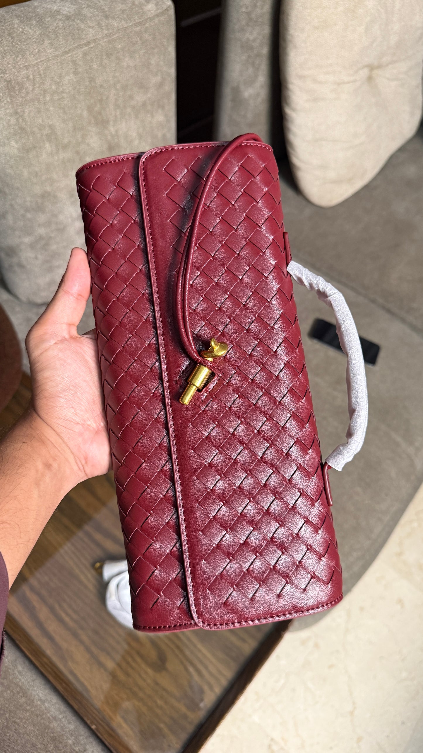Bottega Venetta Andiamo Clutch.