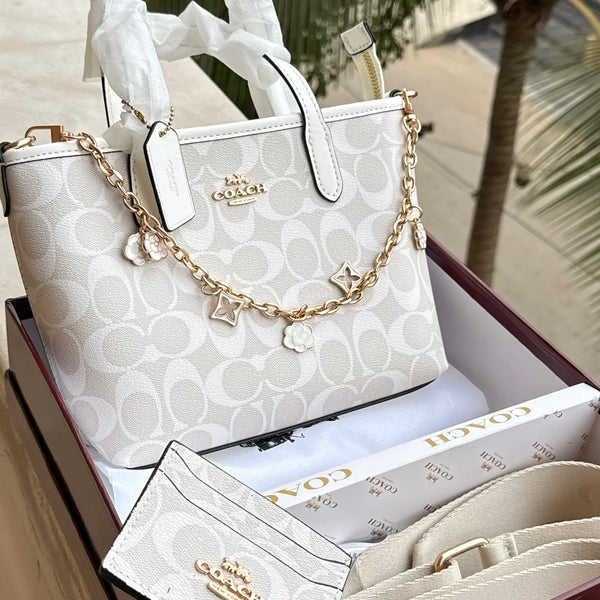 Coach City Mini Tote Bag-With Wallet & Charm Chain-Box Included-Master Plus Series.