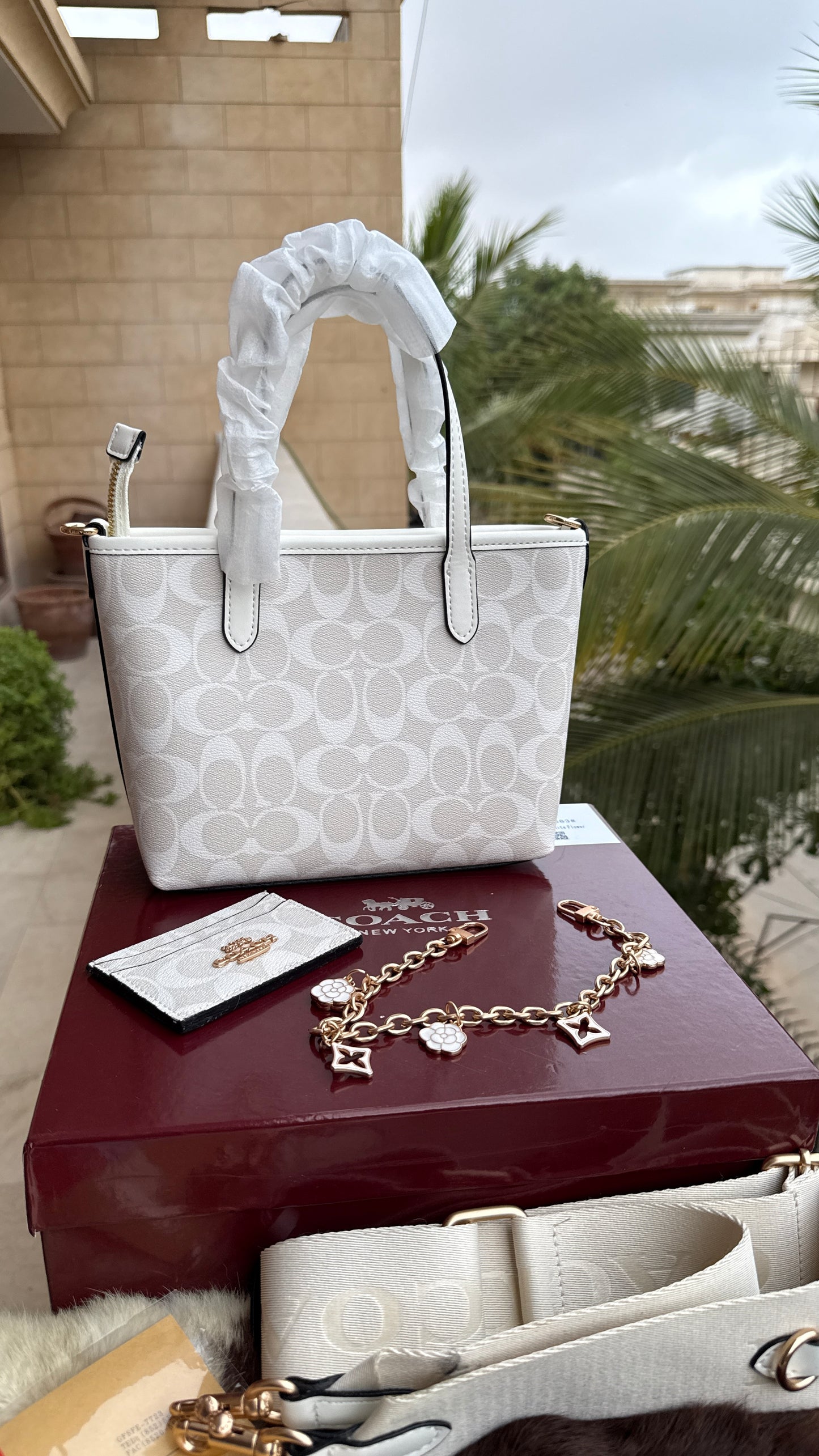 Coach City Mini Tote Bag-With Wallet & Charm Chain-Box Included-Master Plus Series.