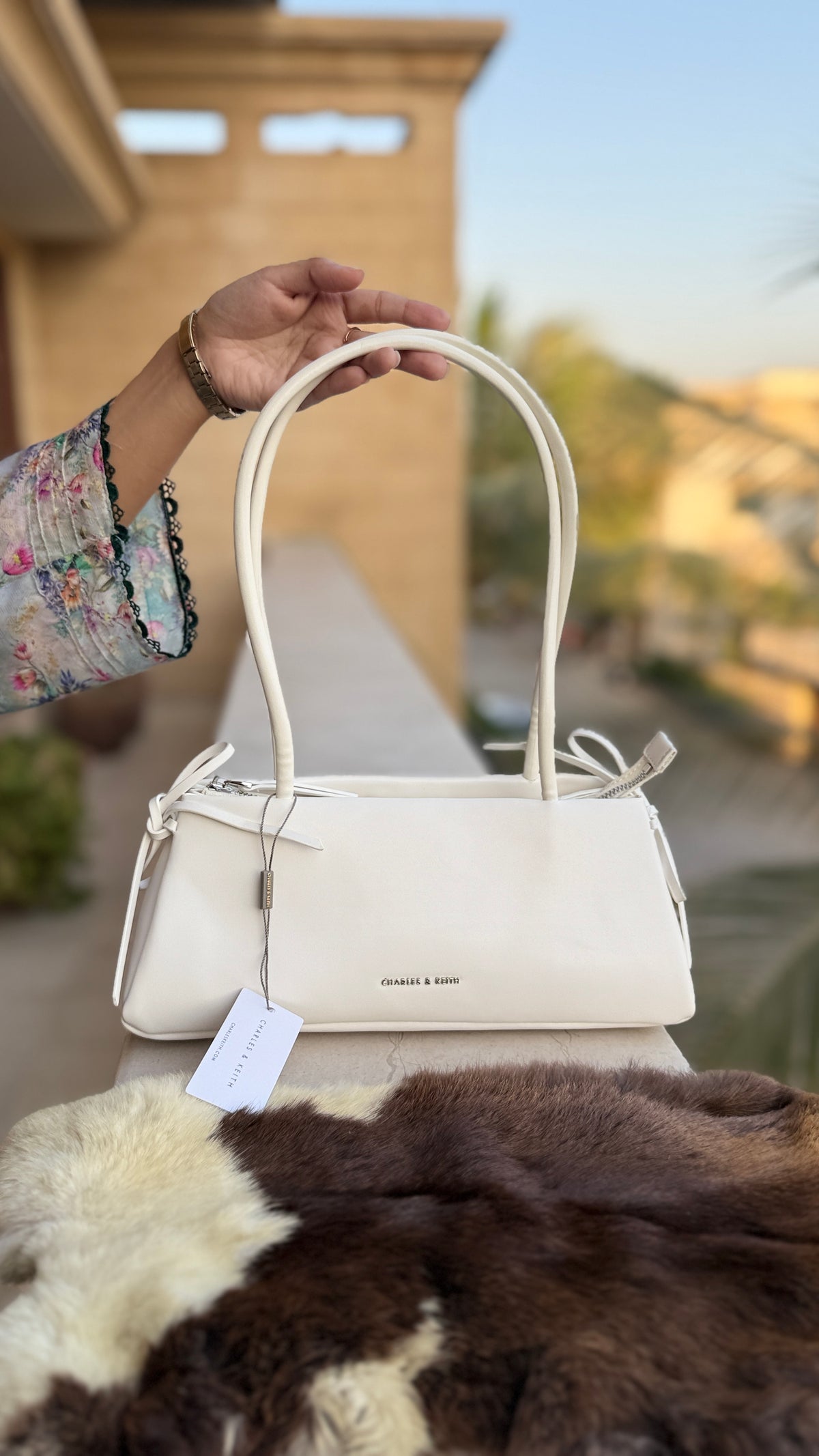 Charles & Keith Hazel bow shoulder bag-Master Plus-Same as original