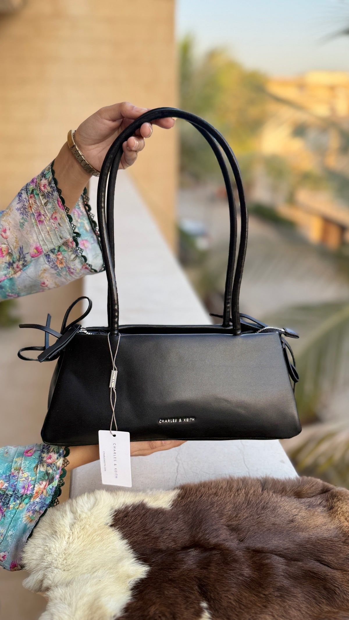 Charles & Keith Hazel bow shoulder bag-Master Plus-Same as original