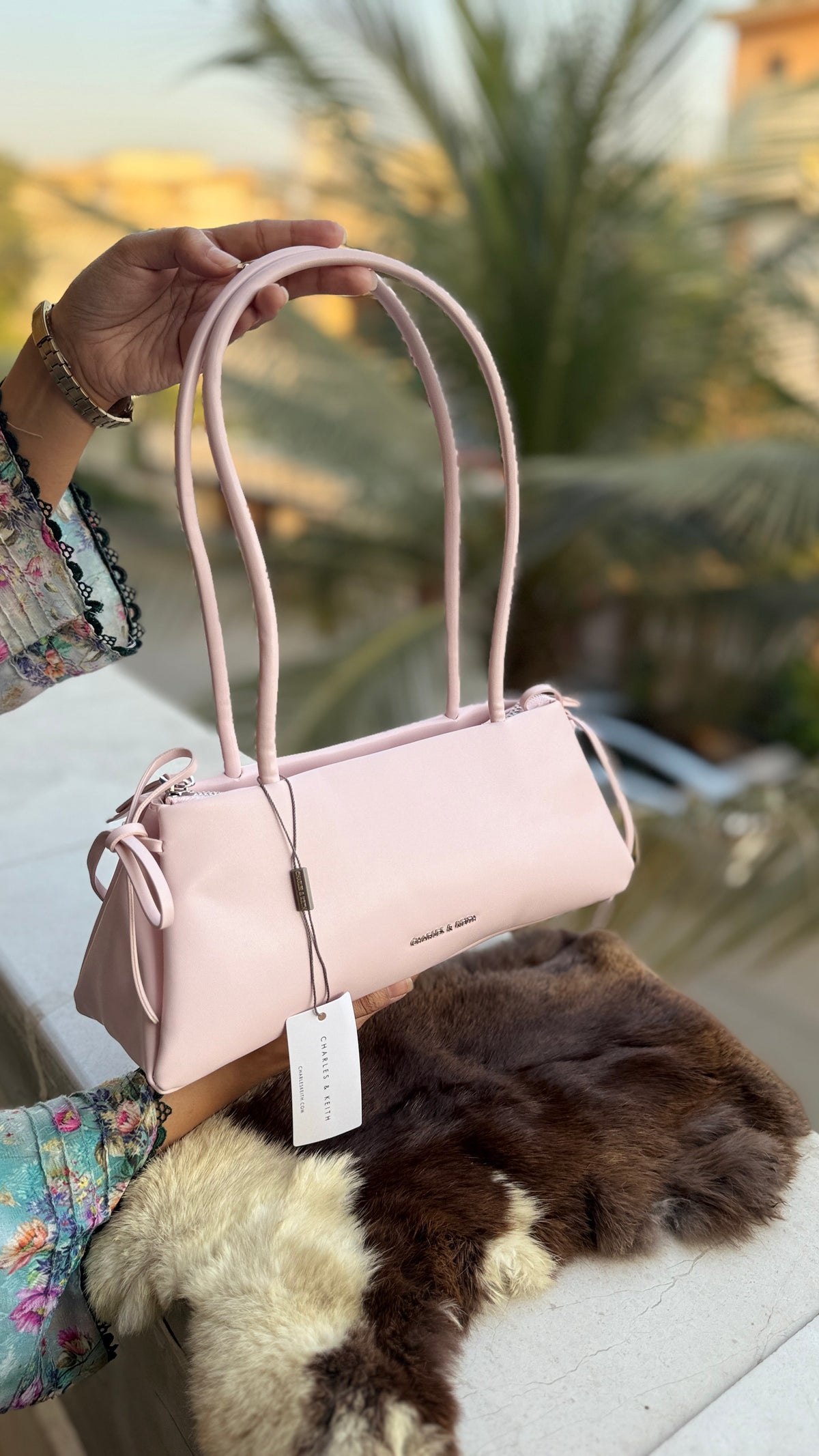 Charles & Keith Hazel bow shoulder bag-Master Plus-Same as original