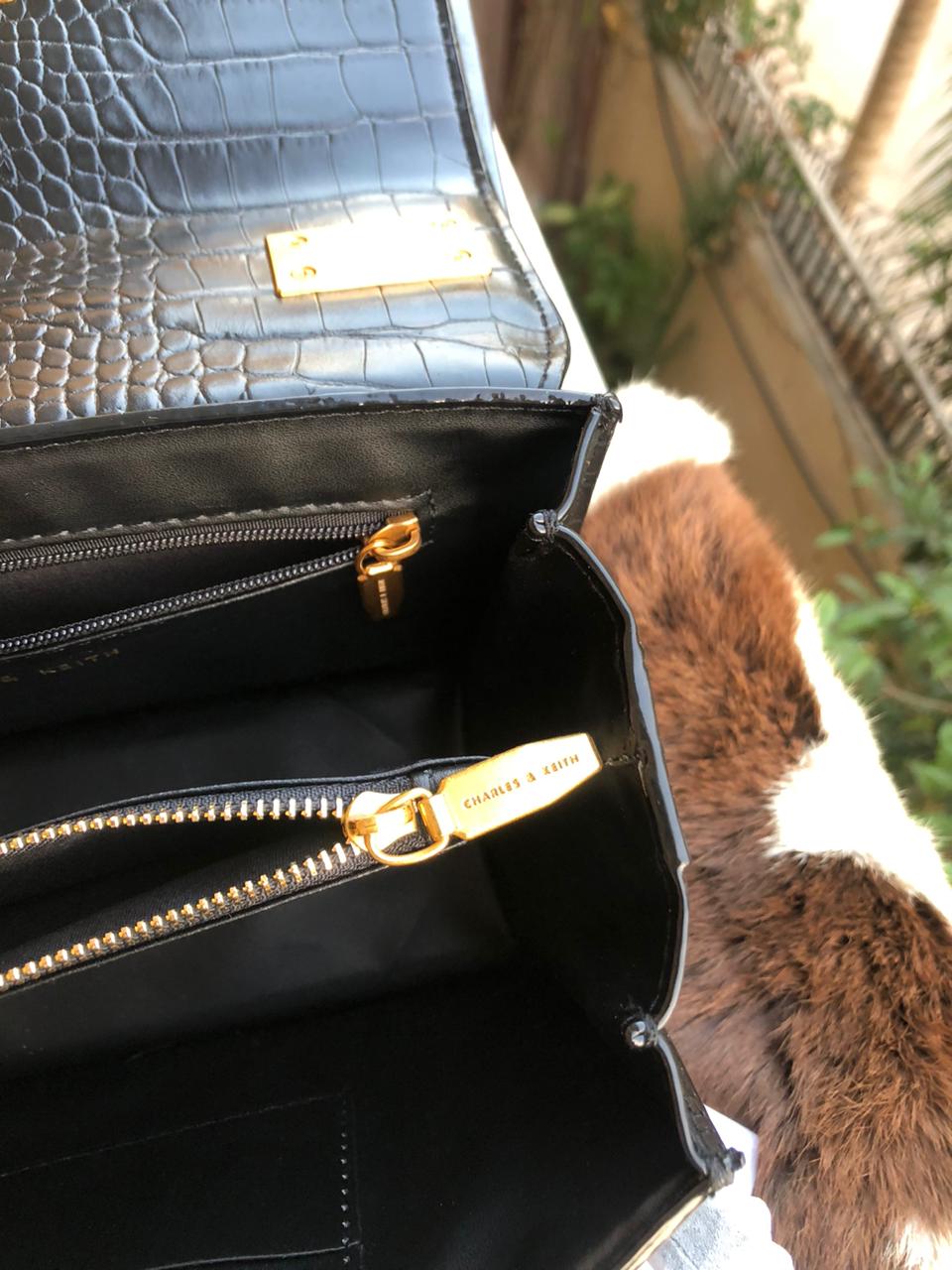 C & K Crocodile Effect Crossbody Bag With Box ( Master Series )