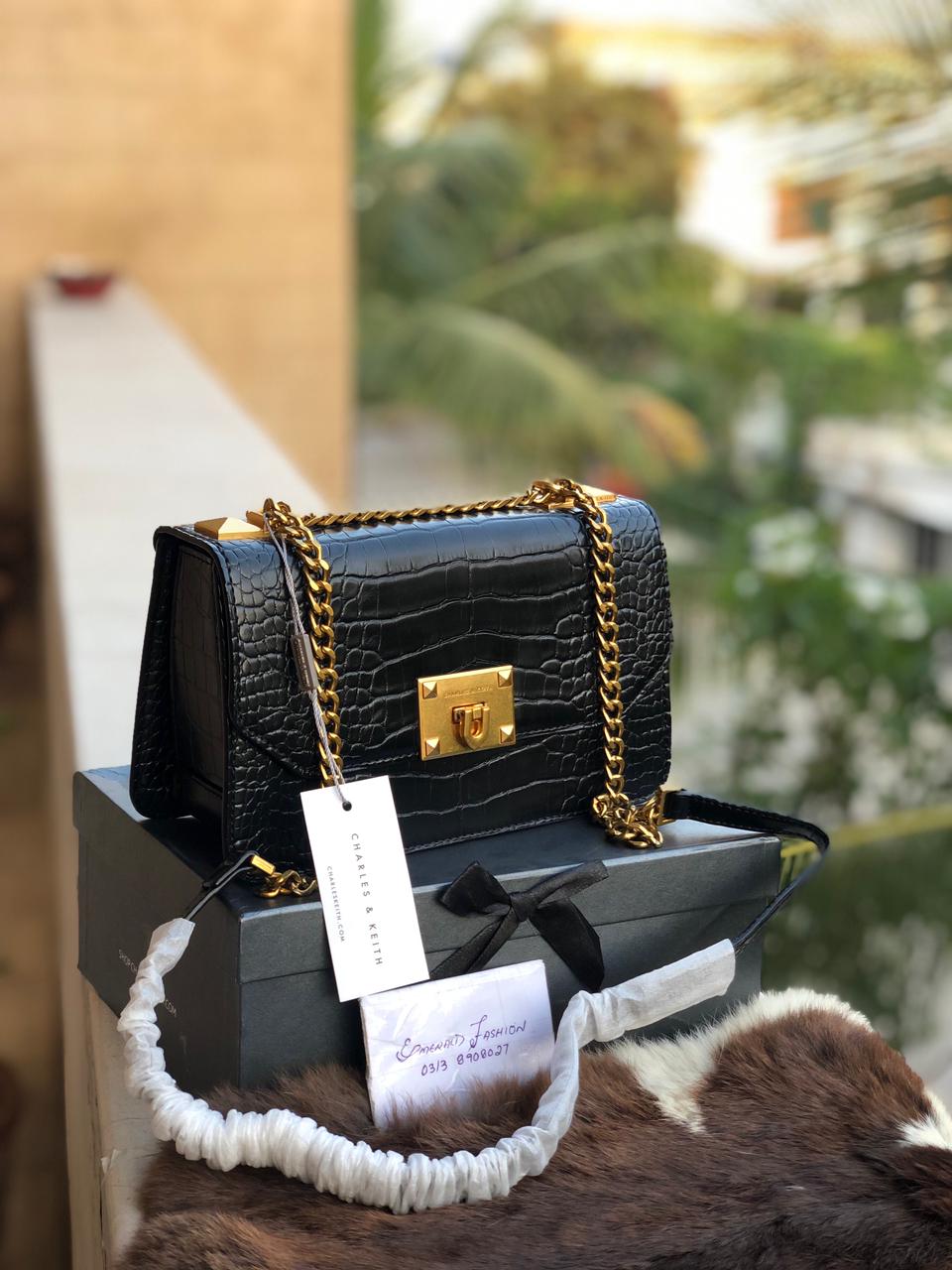 C & K Crocodile Effect Crossbody Bag With Box ( Master Series )