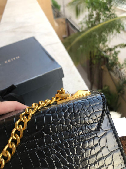 C & K Crocodile Effect Crossbody Bag With Box ( Master Series )