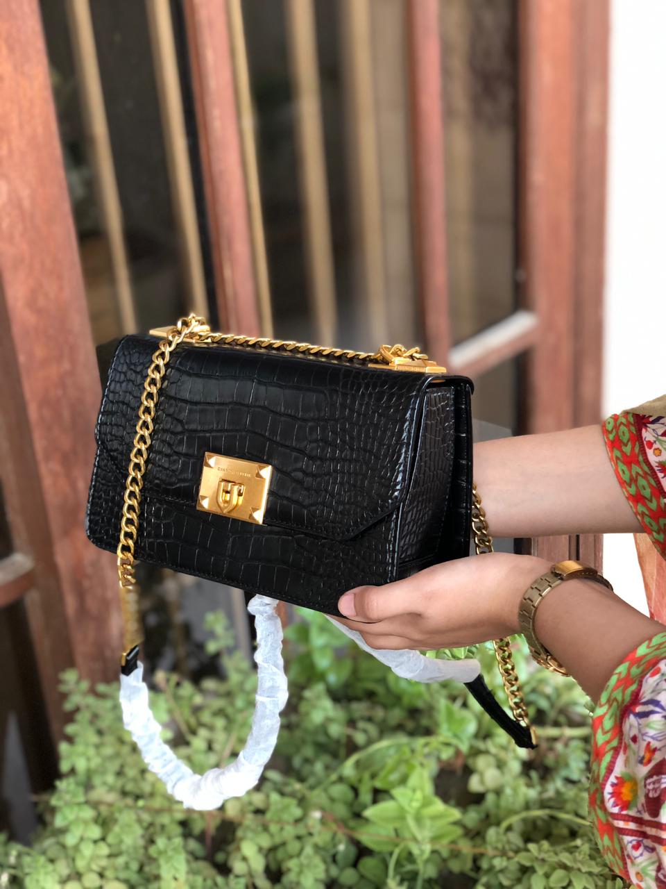 C & K Crocodile Effect Crossbody Bag With Box ( Master Series )