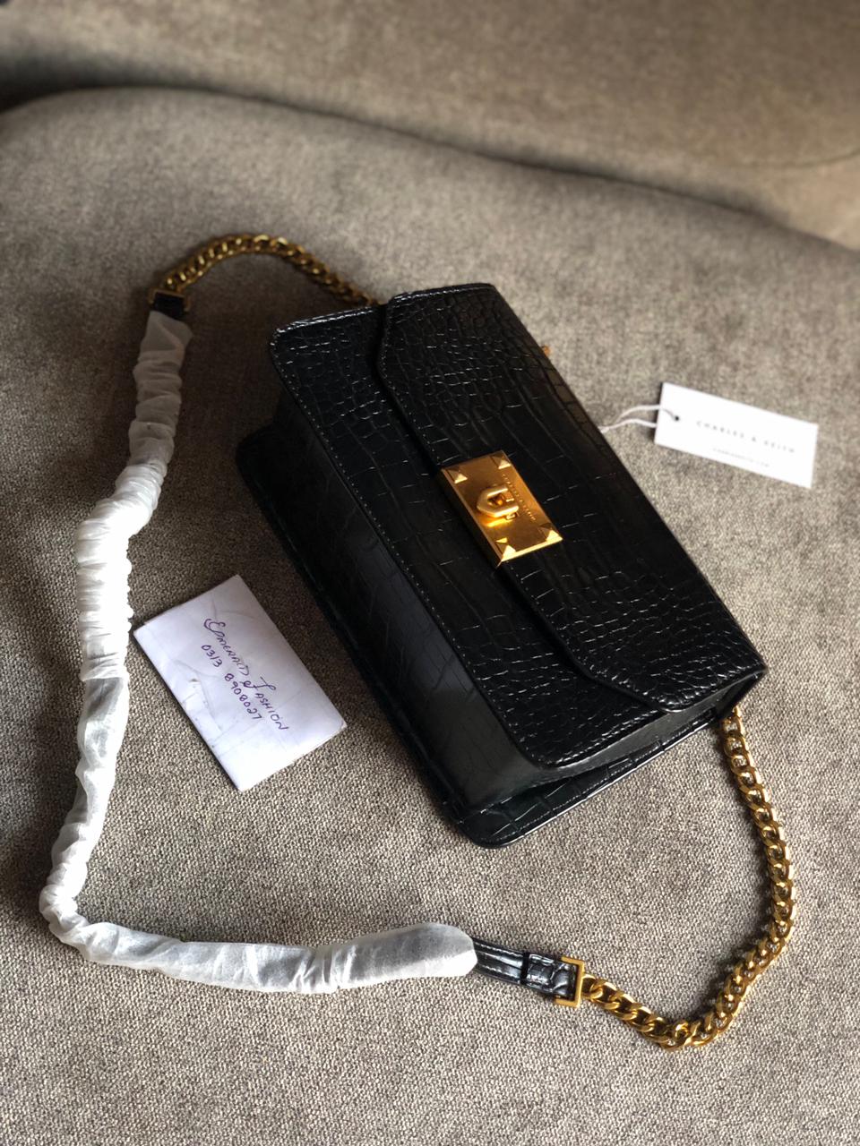 C & K Crocodile Effect Crossbody Bag With Box ( Master Series )