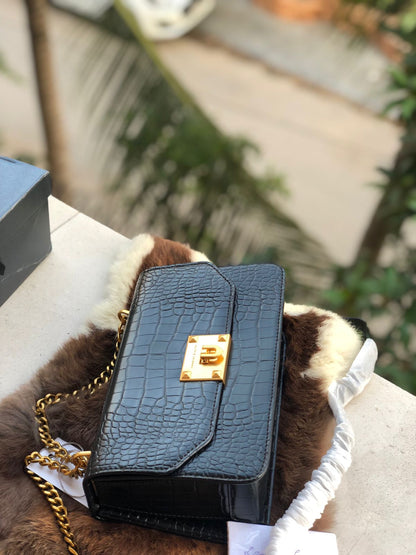 C & K Crocodile Effect Crossbody Bag With Box ( Master Series )