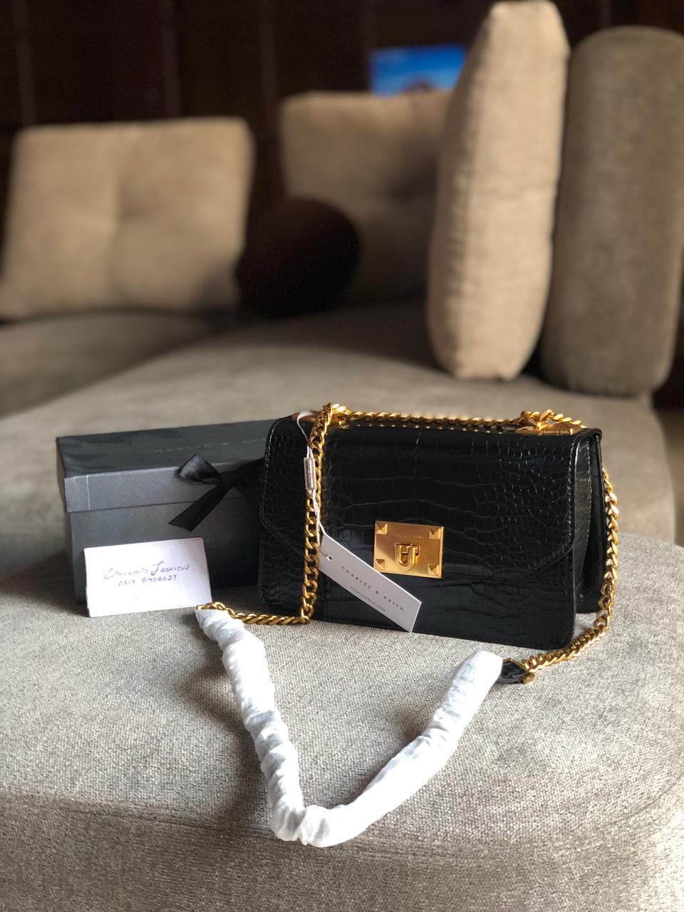 C & K Crocodile Effect Crossbody Bag With Box ( Master Series )