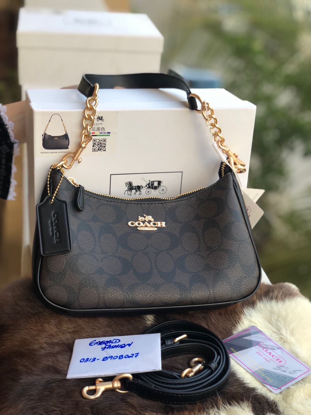 Coach Teri Hobo bag-With box-Master Series