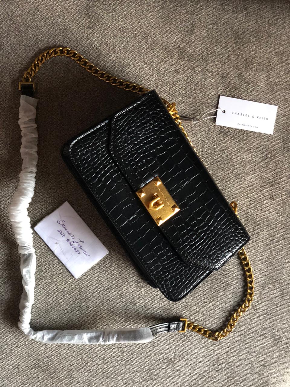 C & K Crocodile Effect Crossbody Bag With Box ( Master Series )