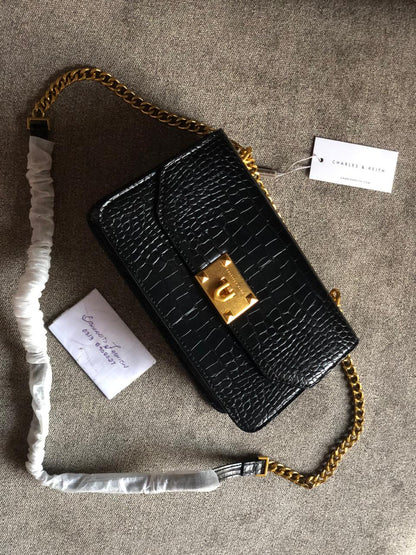 C & K Crocodile Effect Crossbody Bag With Box ( Master Series )