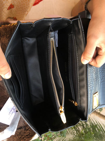 C & K Crocodile Effect Crossbody Bag With Box ( Master Series )